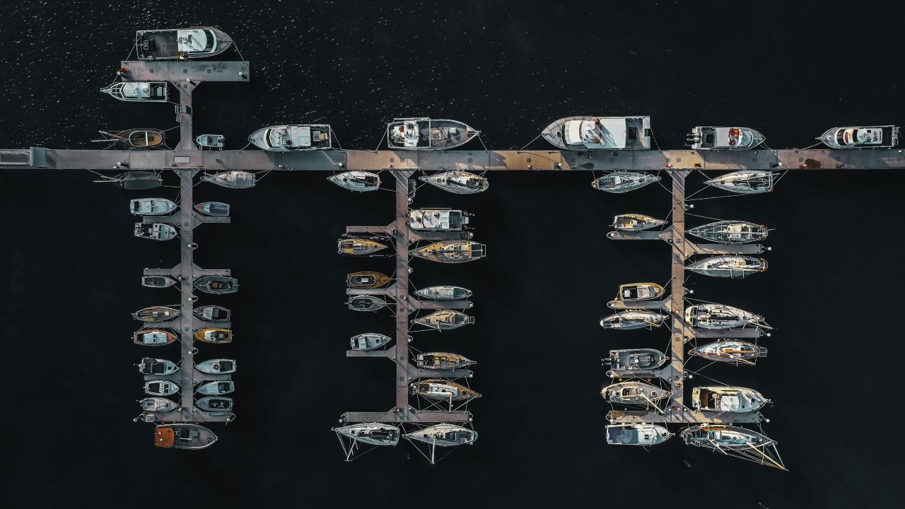 Lot mobil putih dan hitam