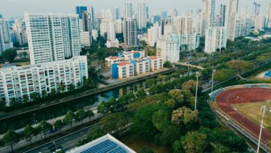 aerial photo of city